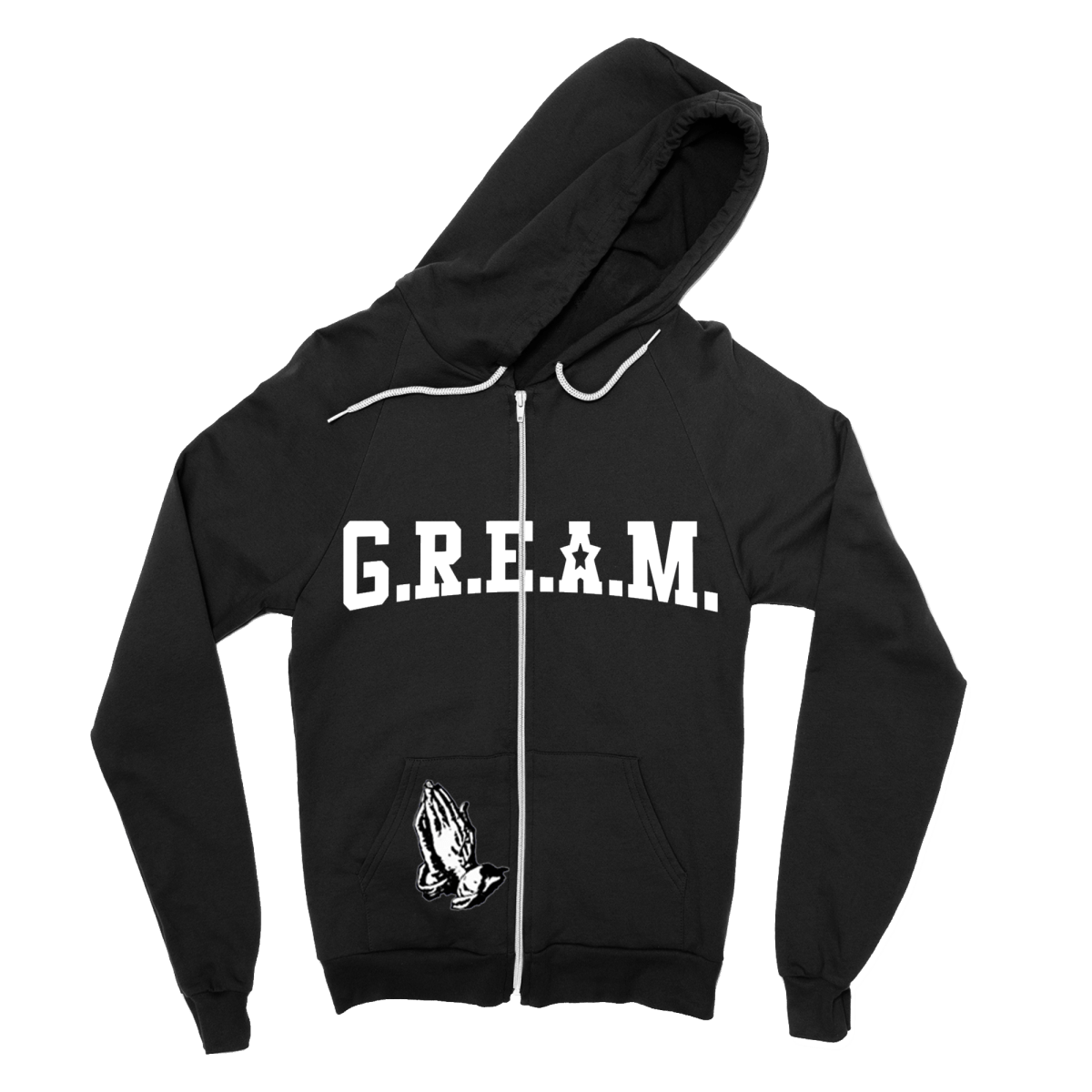 Prayer Hands - Zip Up Hoodie - Gream Royal ClothingCotton/Mesh