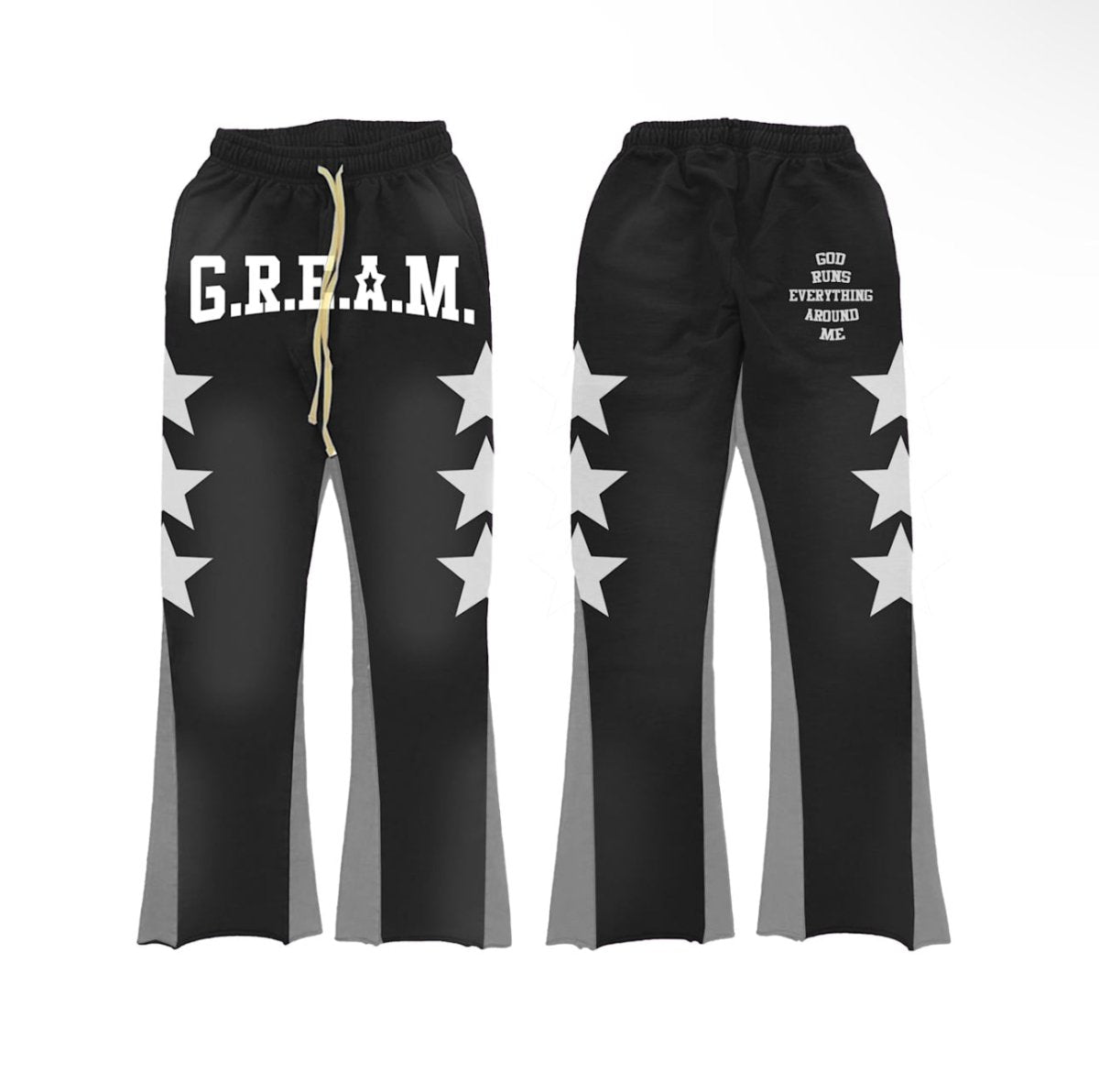 3 Star - Flared Sweatpants - Gream Royal ClothingCotton/Polyester