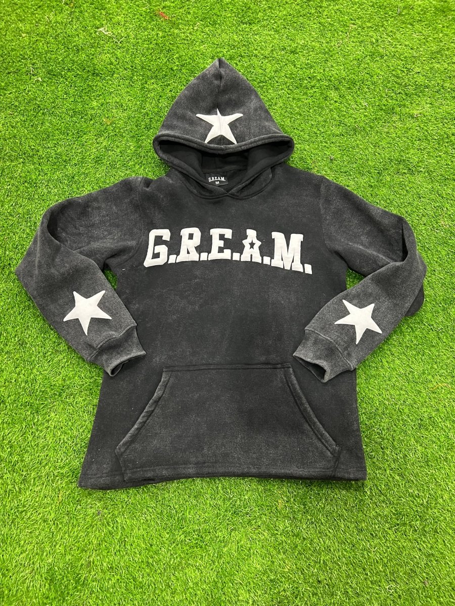 Cropped Fit Puffer Hoodie - Gream Royal Clothing